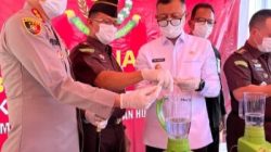 Kapolresta Mamuju Hadiri Pemusnahan 362 Gram Sabu dan Barang Bukti 104 Perkara